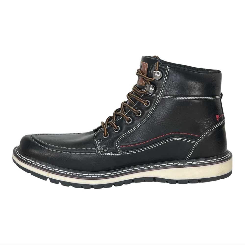 XRAY Black Faux Leather Cushioned Mens Ankle Boots - Picture 3 of 12